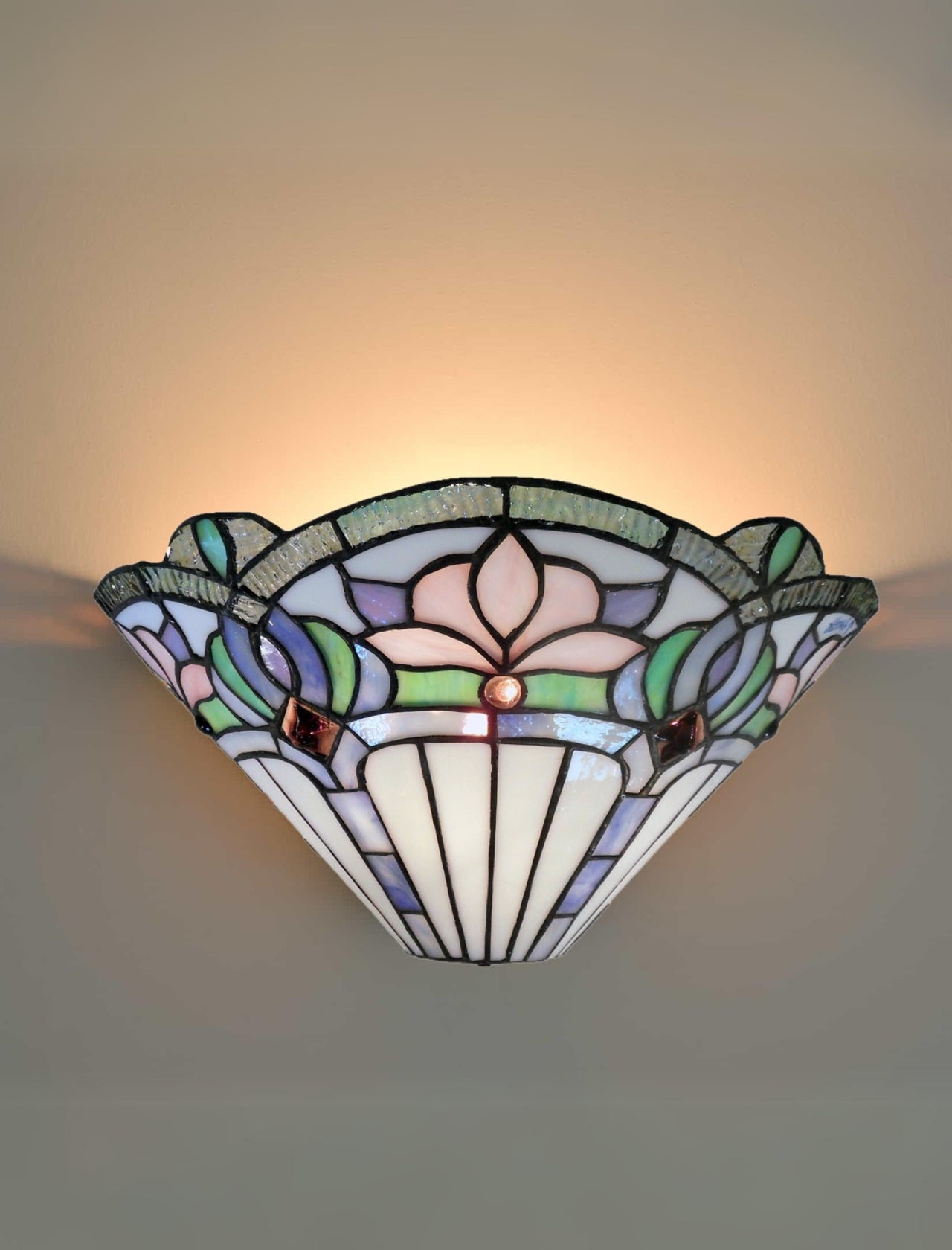Amazing Water Lily Style Tiffany Wall Sconce