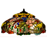 20" Dragonfly & Lotus Tiffany Style Floor Lamp – Handcrafted Stained Glass Art Lamp