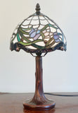 8-Inch Tulips in the Wind Tiffany-Style Small Table Lamp