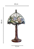 8-Inch Tulips in the Wind Tiffany-Style Small Table Lamp