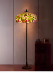 Gorgeous Huge Joanne Tiffany 20" Apple Blossom Flower Tiffany Floor Lamp