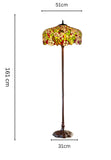 Gorgeous Huge Joanne Tiffany 20" Apple Blossom Flower Tiffany Floor Lamp