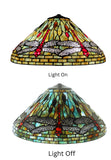 Gorgeous Huge Joanne Tiffany 20" Dragonfly Tiffany Floor Lamp