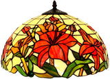 Large 16" Lily Style Stained Glass Tiffany Floor Lamp