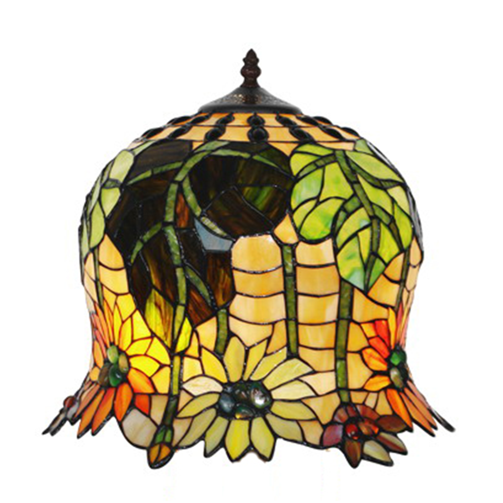 Limited Edition@Museum Quality Sunflower Tiffany Stained Glass Table Lamp