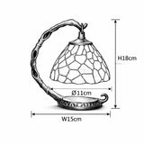 Rose Style Mini Tiffany Stained Glass Night Lamp