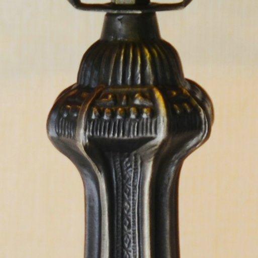 14" Retro Square Stained Glass Tiffany Style Table Lamp with Zinc Alloy Base*Green