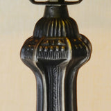 14" Retro Square Stained Glass Tiffany Style Table Lamp with Zinc Alloy Base*Green