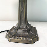 14" Retro Square Stained Glass Tiffany Style Table Lamp with Zinc Alloy Base*Green