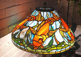 Rare 18" inch Tiffany reproduction  Koi Table Lamp