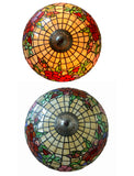 16 “ Large Pansy Floral Tiffany Semi Flush Ceiling Light