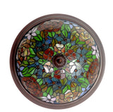16" Rose Tiffany Flush Mount Ceiling Light
