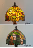 8-Inch Autumn Leaves Tiffany-Style Small Table Lamp