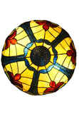 Premium 16" Blue Art Nouveau Tiffany Style Table Lamp with Illuminated Base