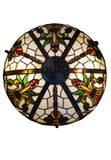 Premium 16" Amber Art Nouveau Tiffany Style Table Lamp with Scrollwork Base