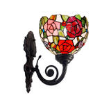 Floral Red Pink Tiffany Wall lights Up lights wall Sconce