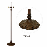 Large 16" Blue Baroque Style Stained Glass Tiffany Floor Lamp