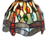 3 light blue Dragonfly Style Tiffany Stained Glass Pendant Lights