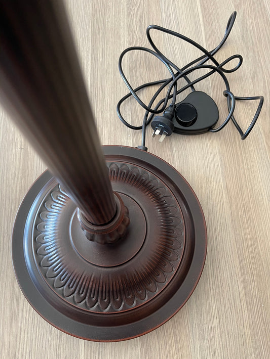 2-Light  Metal Vintage Floor Lamp Base  for 18" 20" wide Tiffany Lamp shade