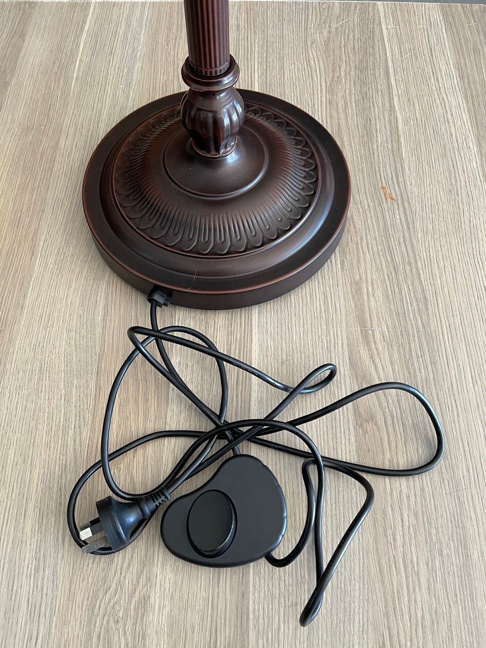 2-Light  Metal Vintage Floor Lamp Base  for 18" 20" wide Tiffany Lamp shade