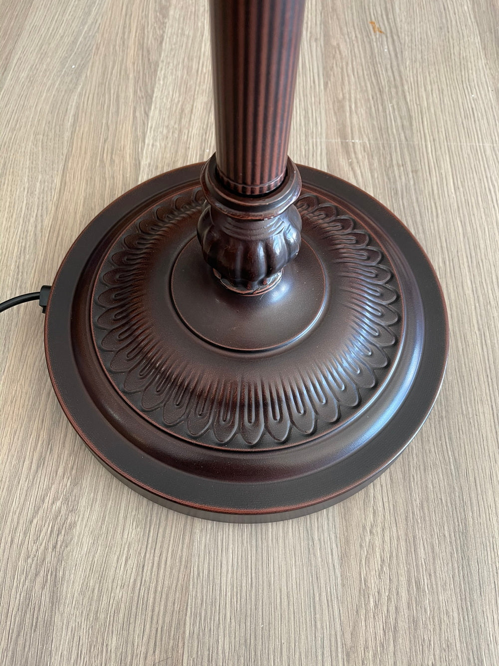 2-Light  Metal Vintage Floor Lamp Base  for 18" 20" wide Tiffany Lamp shade