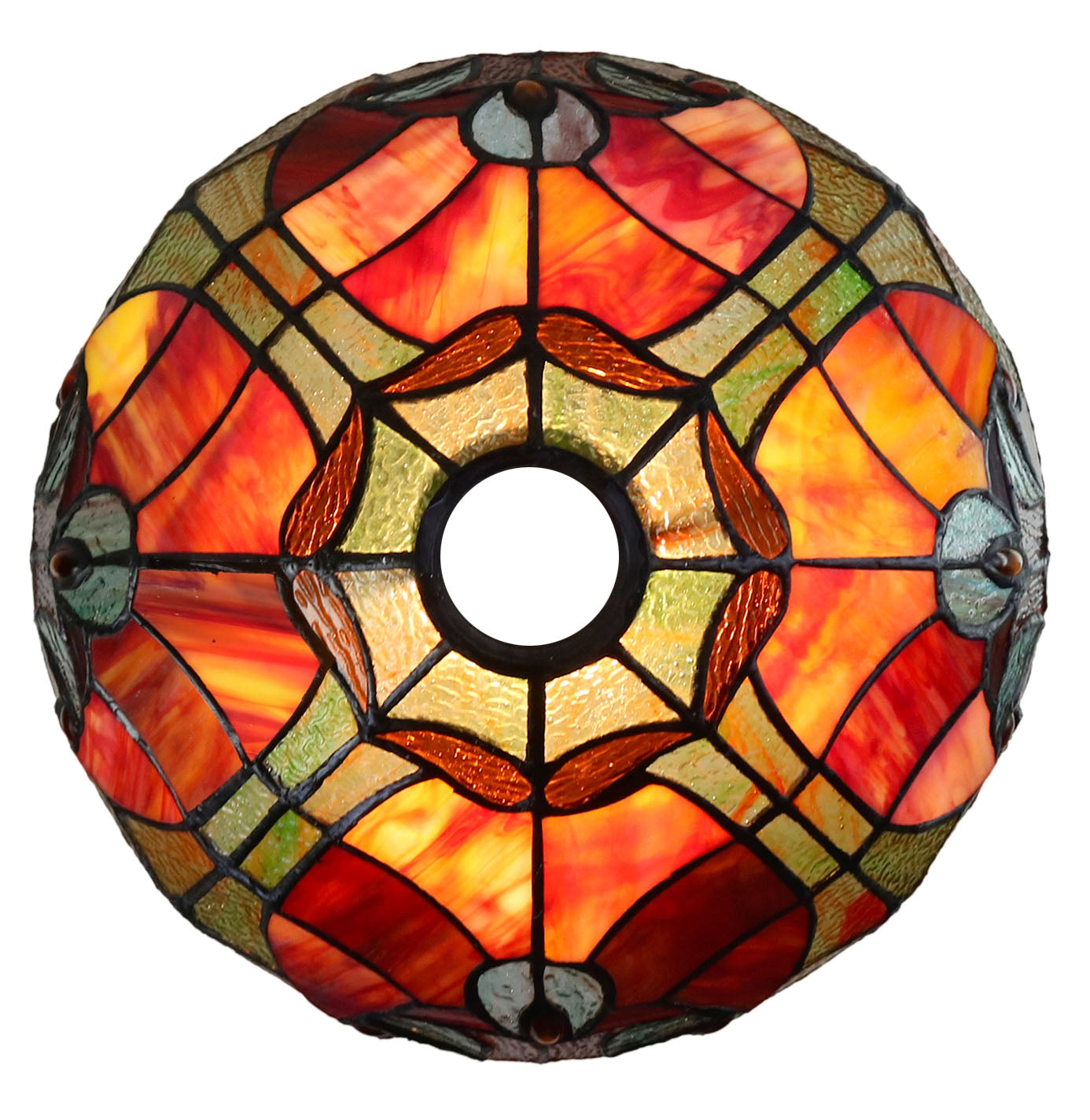 Antique Style Red Amor Tiffany Stained Glass Edwardian Bridge Arm Tiffany Floor Lamp