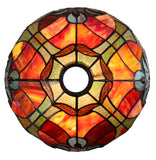 Antique Style Red Amor Tiffany Stained Glass Edwardian Bridge Arm Tiffany Floor Lamp