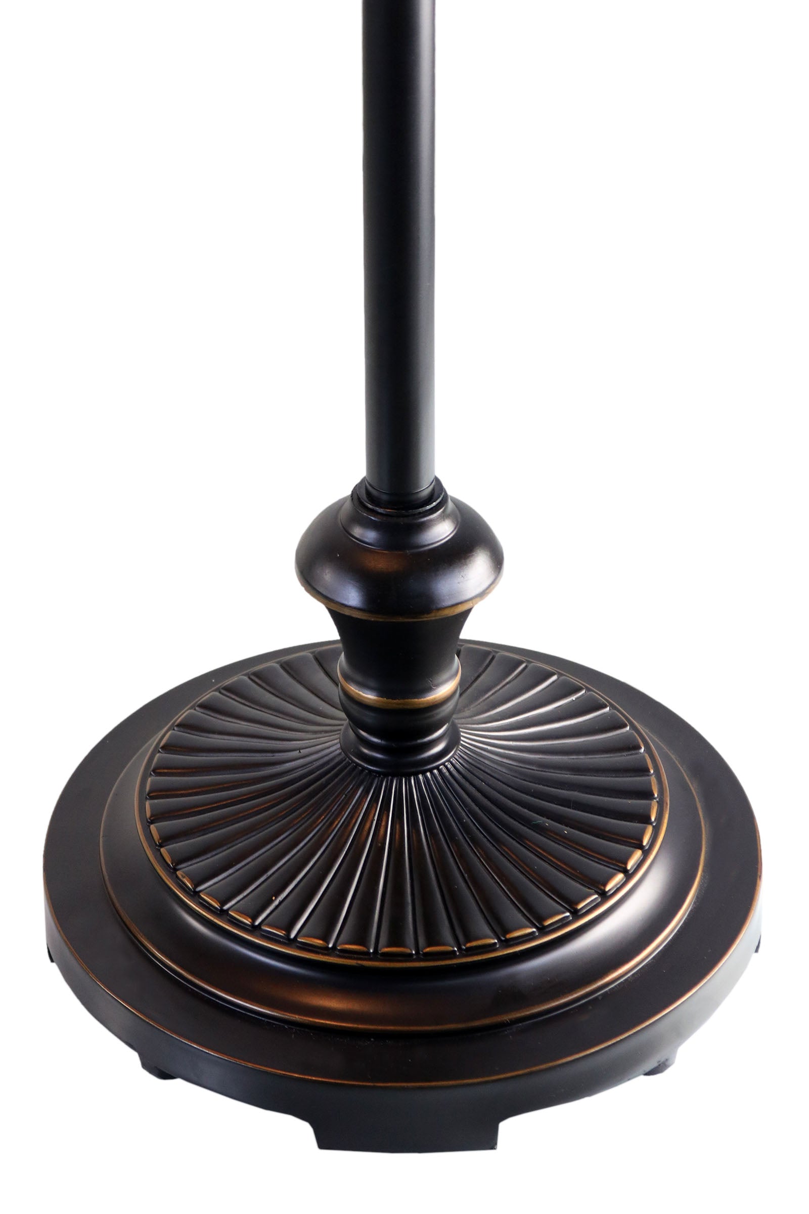 13" Curved line design Stained Glass Edwardian Bridge Arm Tiffany Floor Lamp