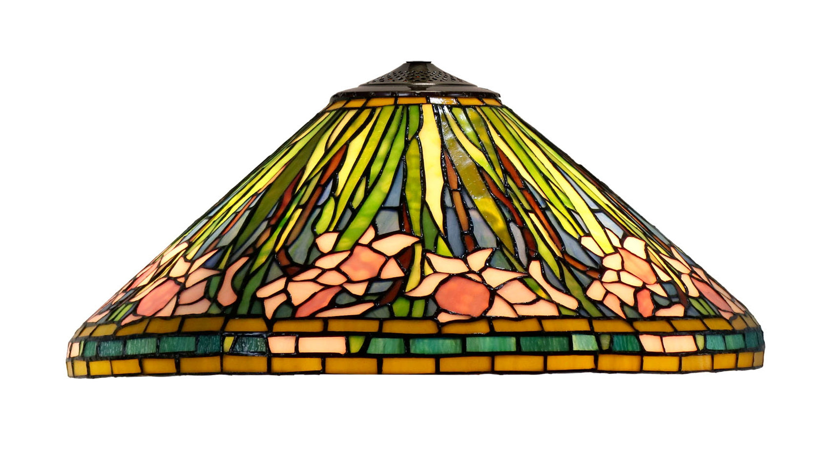Gorgeous Huge 20" Legend Collection Daffodil Flower Tiffany Floor Lamp