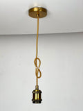 Brass Vintage LED Pendant Lights with Extra Large LED Globe Light Bulb Warm Light 4W E27