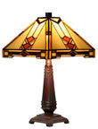 Mission Style 10" Stained Glass Leadlight Tiffany Bedside Lamp