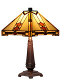 Mission Style 10" Stained Glass Leadlight Tiffany Bedside Lamp