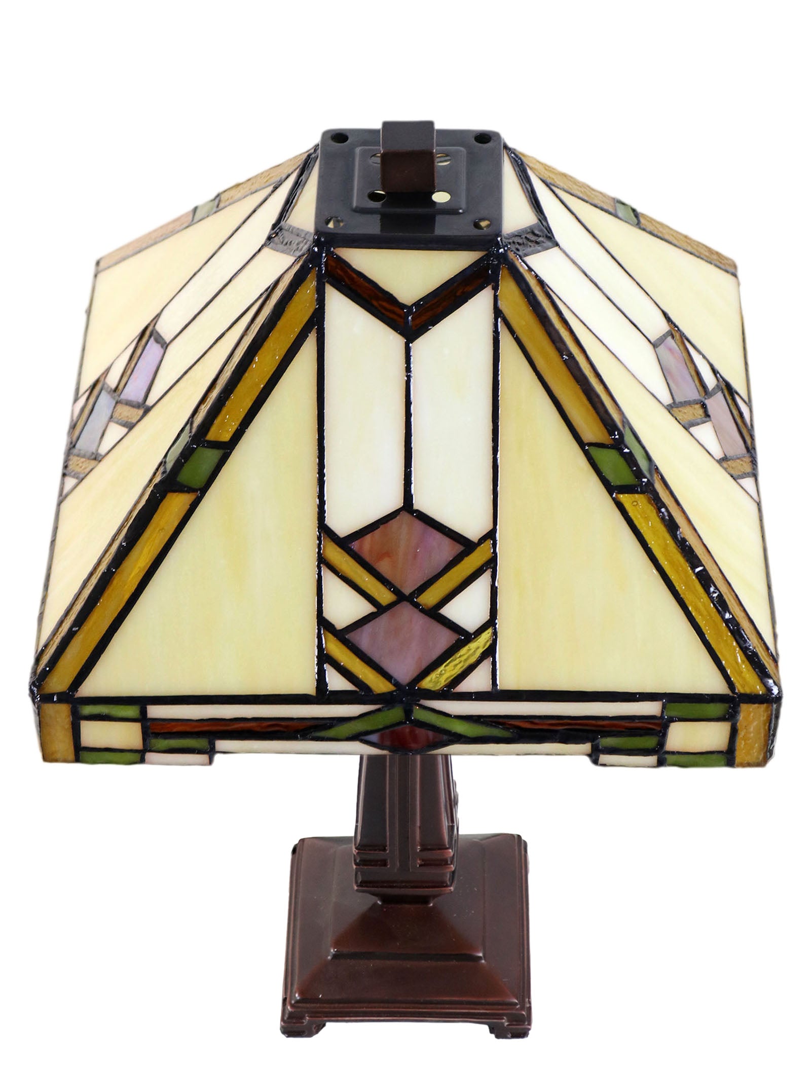 Mission Style 10" Stained Glass Leadlight Tiffany Bedside Lamp