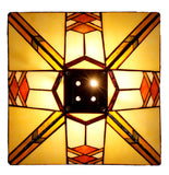 Mission Style 10" Stained Glass Leadlight Tiffany Bedside Lamp