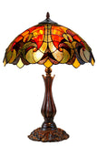 16" Large Amor Red Victorian Style Tiffany Table Lamp