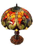 16" Large Amor Red Victorian Style Tiffany Table Lamp