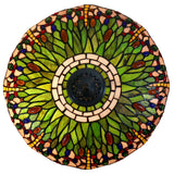 Large 18" Green Traditional Dragonfly  Tiffany Table Lamp with Lighted Base