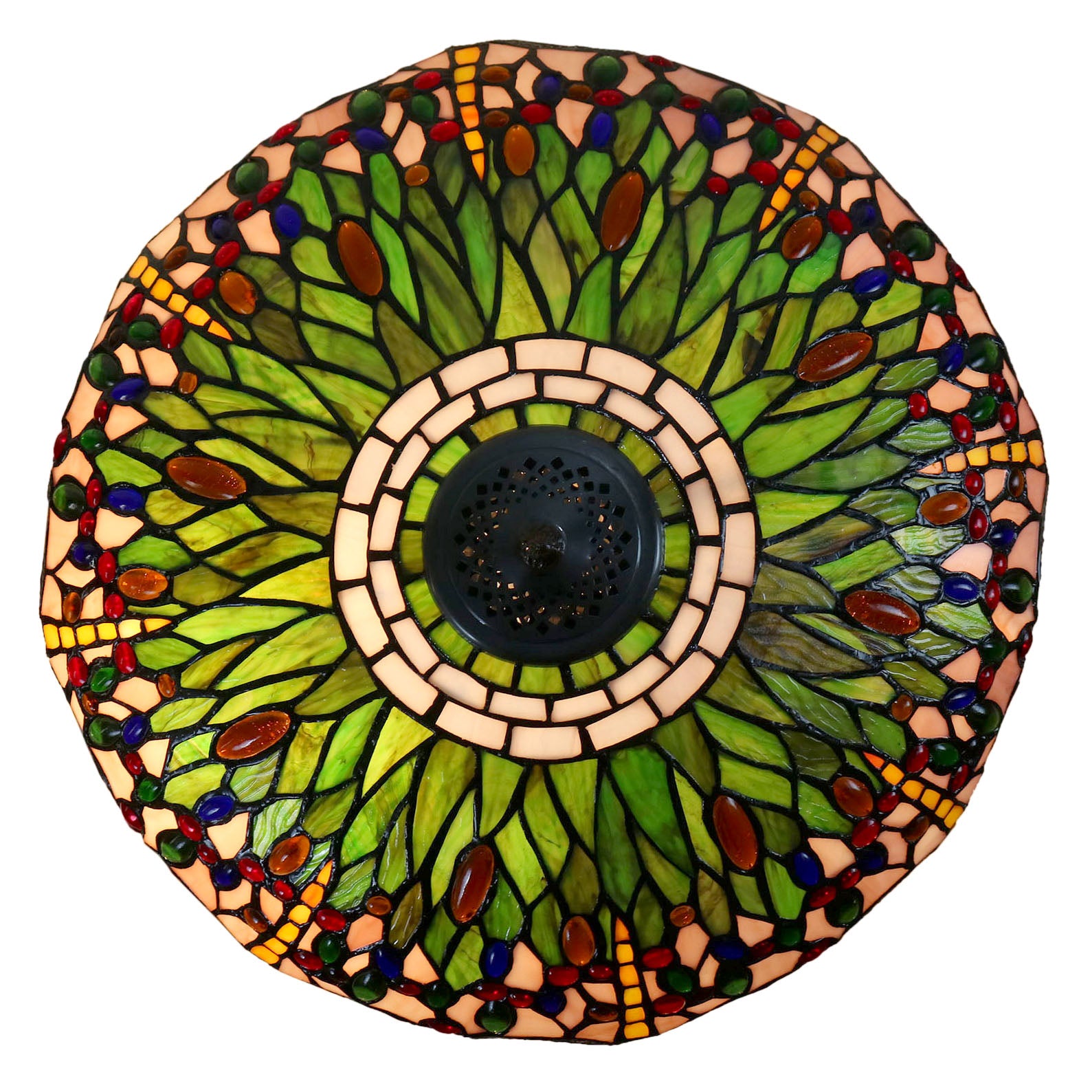 18" Classical Green Dragonfly  Stained Glass Tiffany Floor Lamp