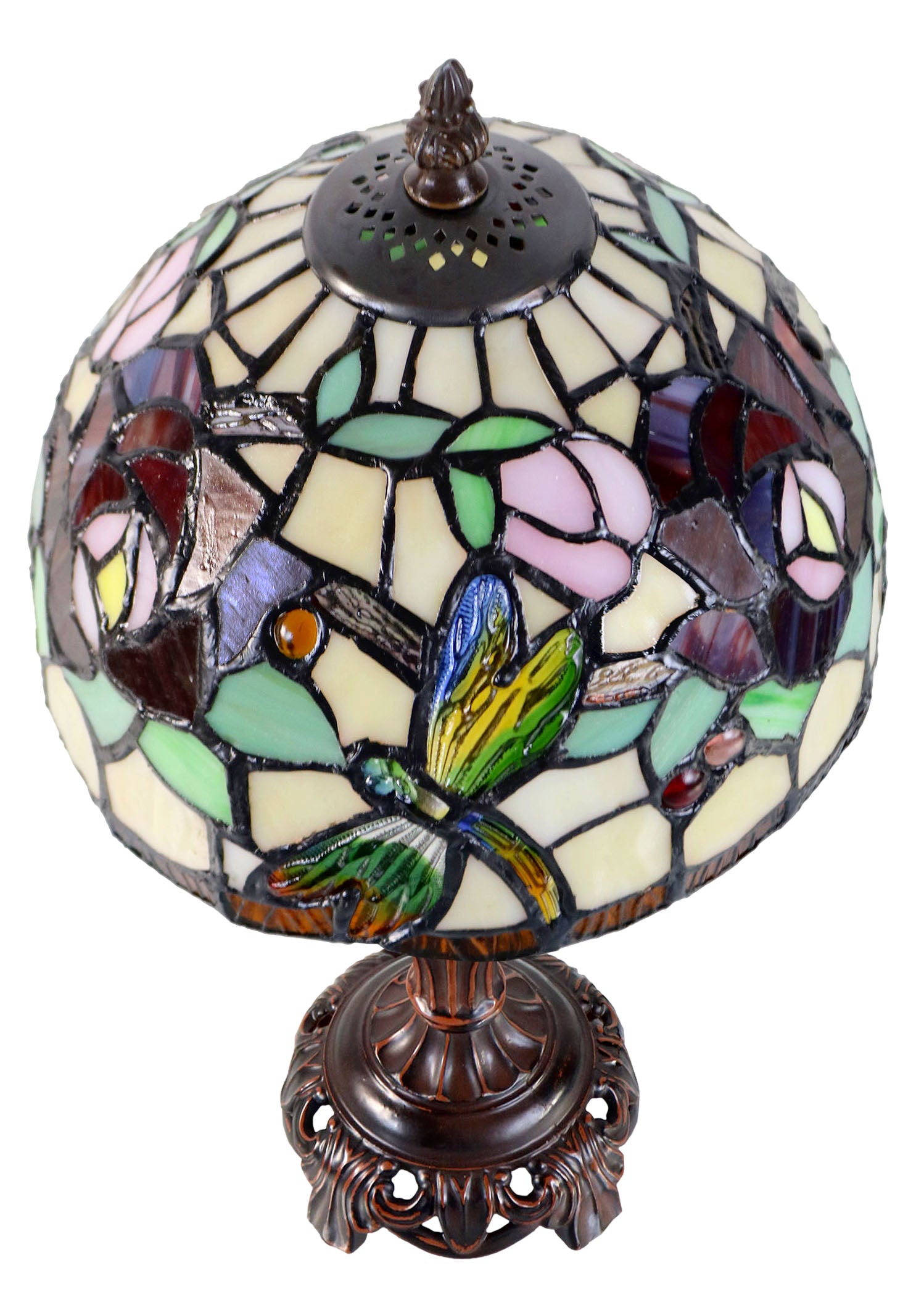 Stunning 8" Dragonfly Style Tiffany Mini Table Lamp