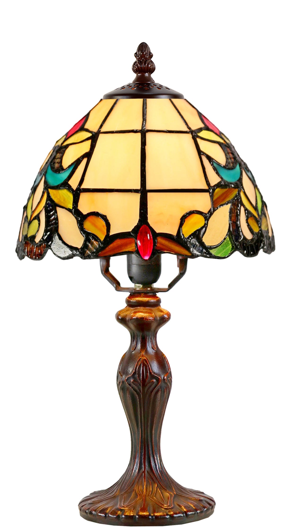 8" Victorian Style Joanne Tiffany Mini Table Lamp