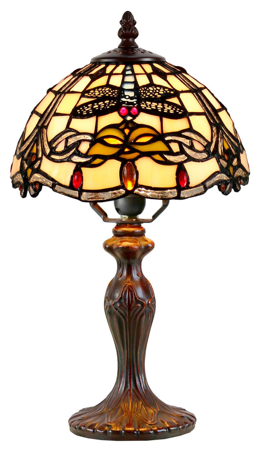 Classical 8" Dragonfly  Style Tiffany Mini Table Lamp