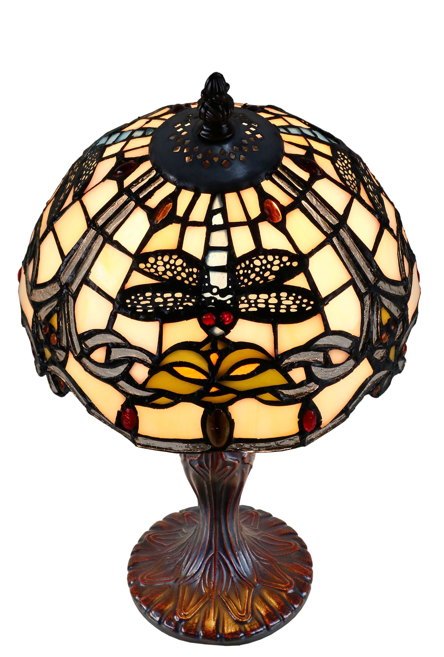 Classical 8" Dragonfly  Style Tiffany Mini Table Lamp