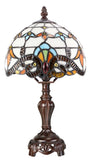 Stunning 8" Beige  Baroque Style Tiffany Mini Lamp
