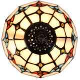 Stunning 8" Beige  Baroque Style Tiffany Mini Lamp