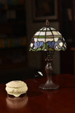Elegant 8" Leaf Ribbon Style Tiffany Mini Table Lamp