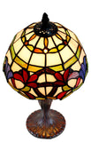 Elegant 8" Leaf Ribbon Style Tiffany Mini Table Lamp