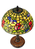 Limited Edition "Exquisite 10" @10” wide Flower Style Iris Tiffany Bedside Lamp