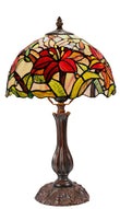 Amazing Oriental Lily  Style Stained Glass Leadlight Tiffany  Desk Lamp