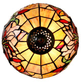 Amazing Oriental Lily  Style Stained Glass Leadlight Tiffany  Desk Lamp