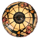 12"  Hummingbird Flower Style Tiffany Bedside Table Lamp